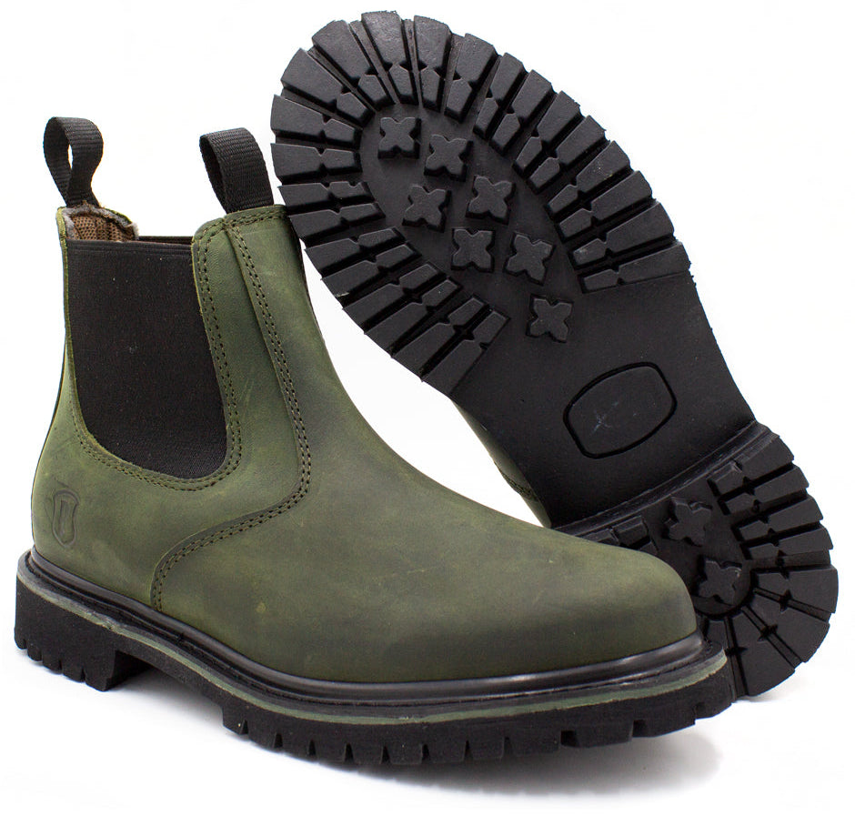 Bota Chelsea Estilo C1108 Crazy Olivo