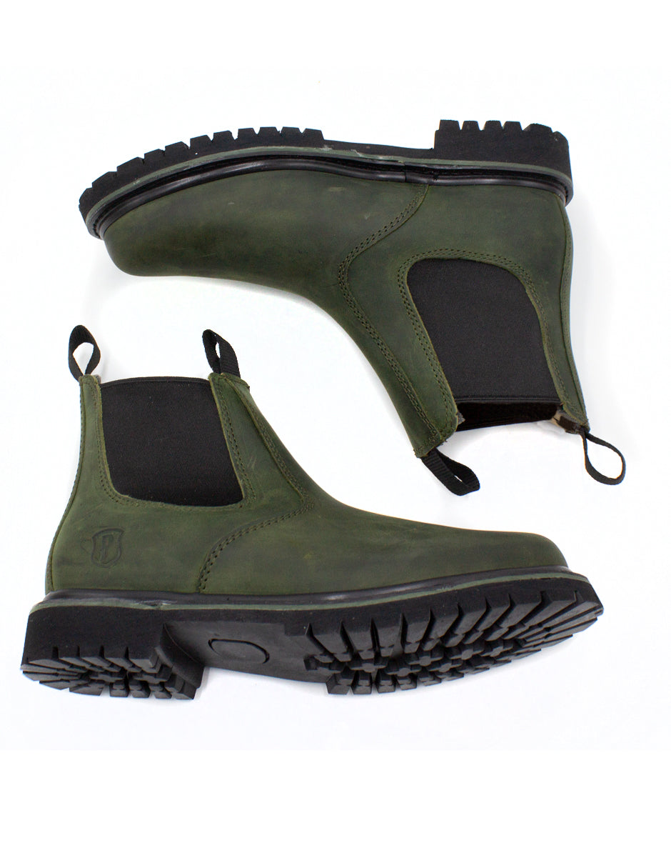 Bota Chelsea Estilo C1108 Crazy Olivo