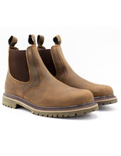Cargar imagen en el visor de la galería, Bota Para Trabajo Chelsea Estilo C1108 Crazy Tabaco