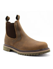 Cargar imagen en el visor de la galería, Bota Para Trabajo Chelsea Estilo C1108 Crazy Tabaco