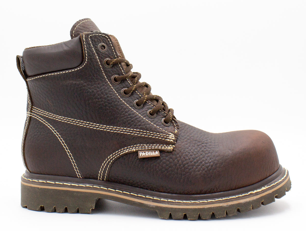 BOTA DE TRABAJO GRASSO MARRON: EST N1102 CON CASCO POLIAMIDA