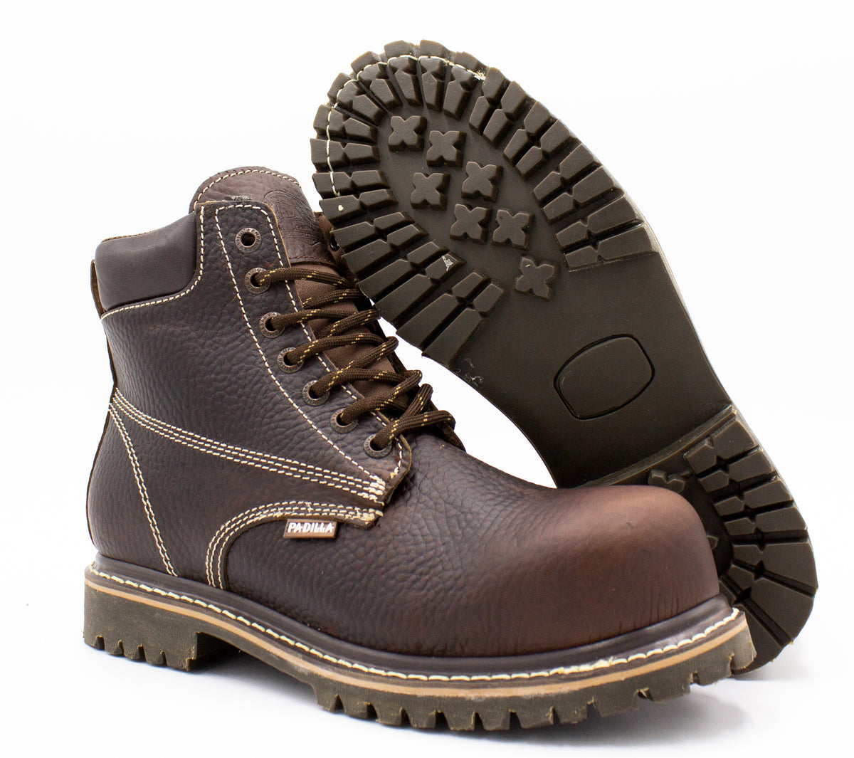 BOTA DE TRABAJO GRASSO MARRON: EST N1102 CON CASCO POLIAMIDA