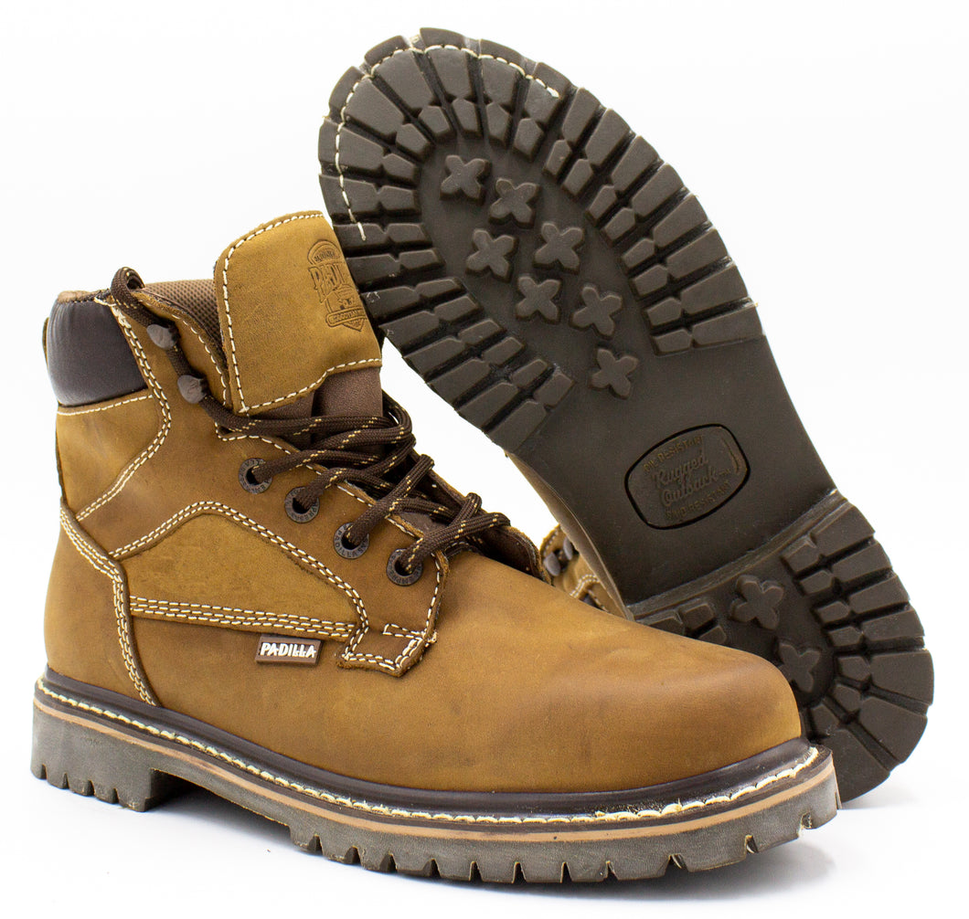 BOTA BORCEGUI WELT EST 1101 CRAZY OCRE SUELA HULE TRACTOR