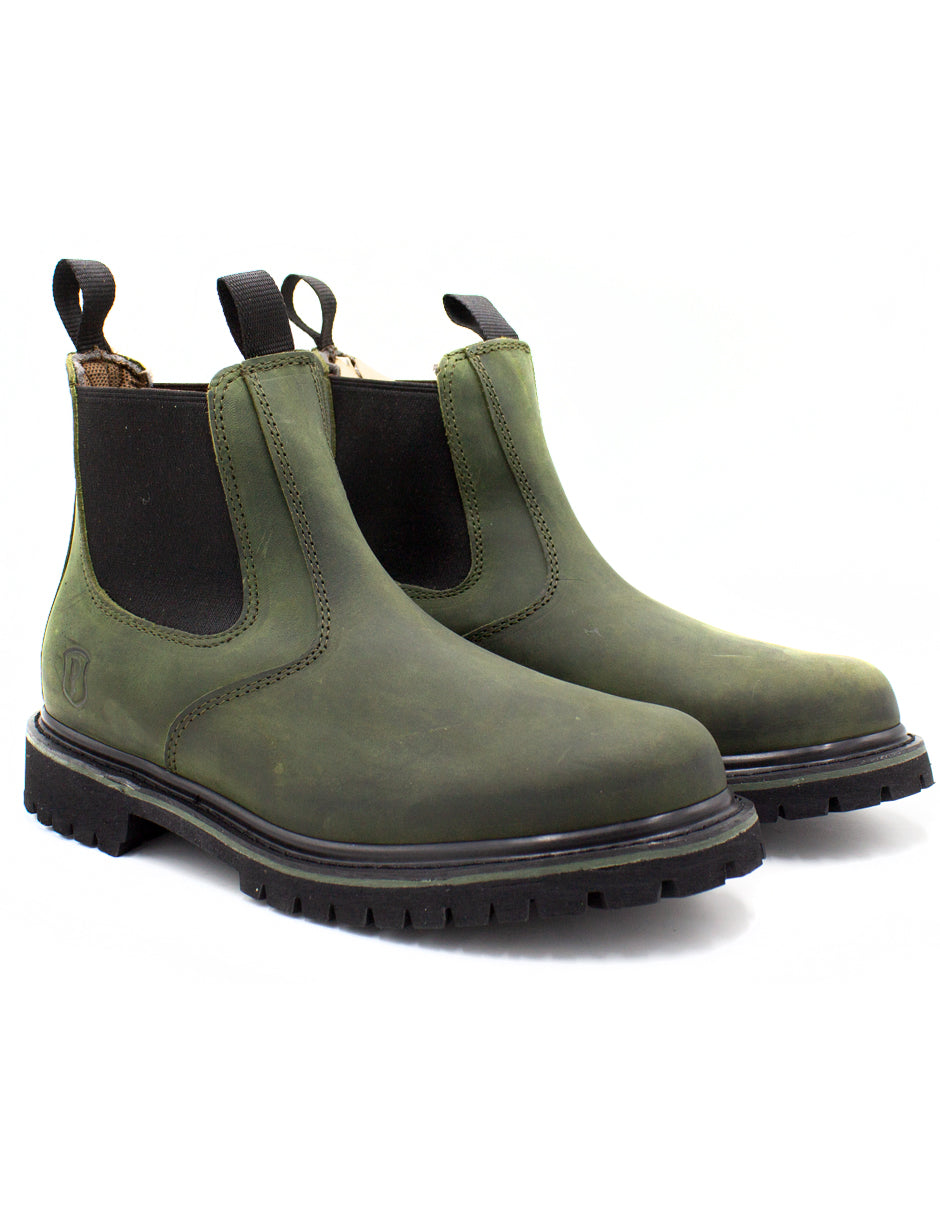 Bota Chelsea Estilo C1108 Crazy Olivo