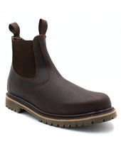 Cargar imagen en el visor de la galería, Bota Para Trabajo Chelsea Estilo C1108 Grasso Marron
